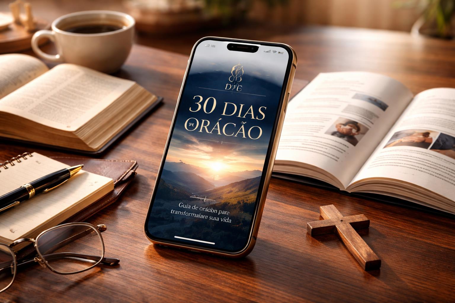 E-book 30 Dias de Oração aberto no celular