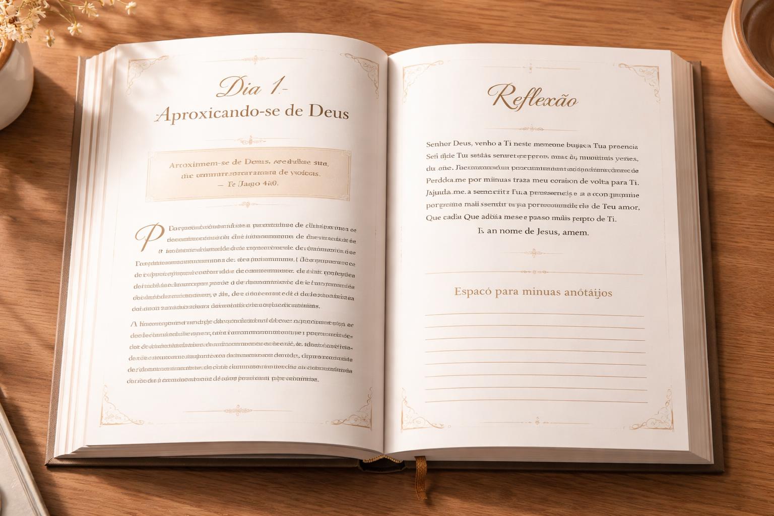 Páginas internas do e-book 30 Dias de Oração